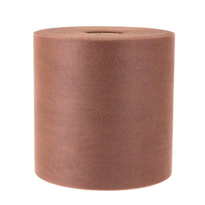 ICOSHOW Tulle Fabric Roll  6  by 200 Yards (600FT) Tulle Organza Fabric Spool for DIY Tutu Skirt Baby Shower Decor Wedding Backdrop Crafts Birthday Party Supplies (Brown) - Image 3